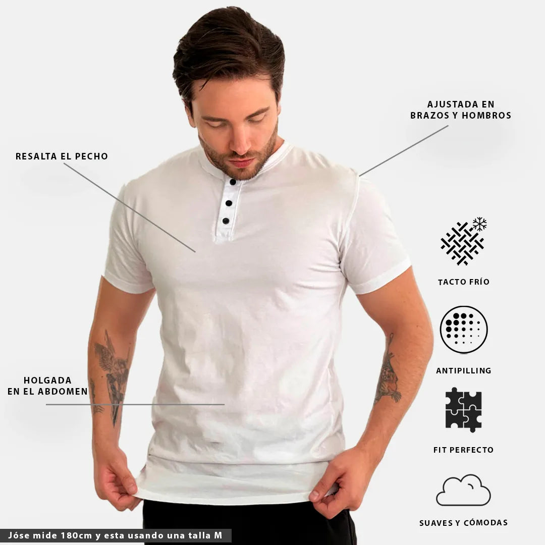 Henley PRO Tee - White