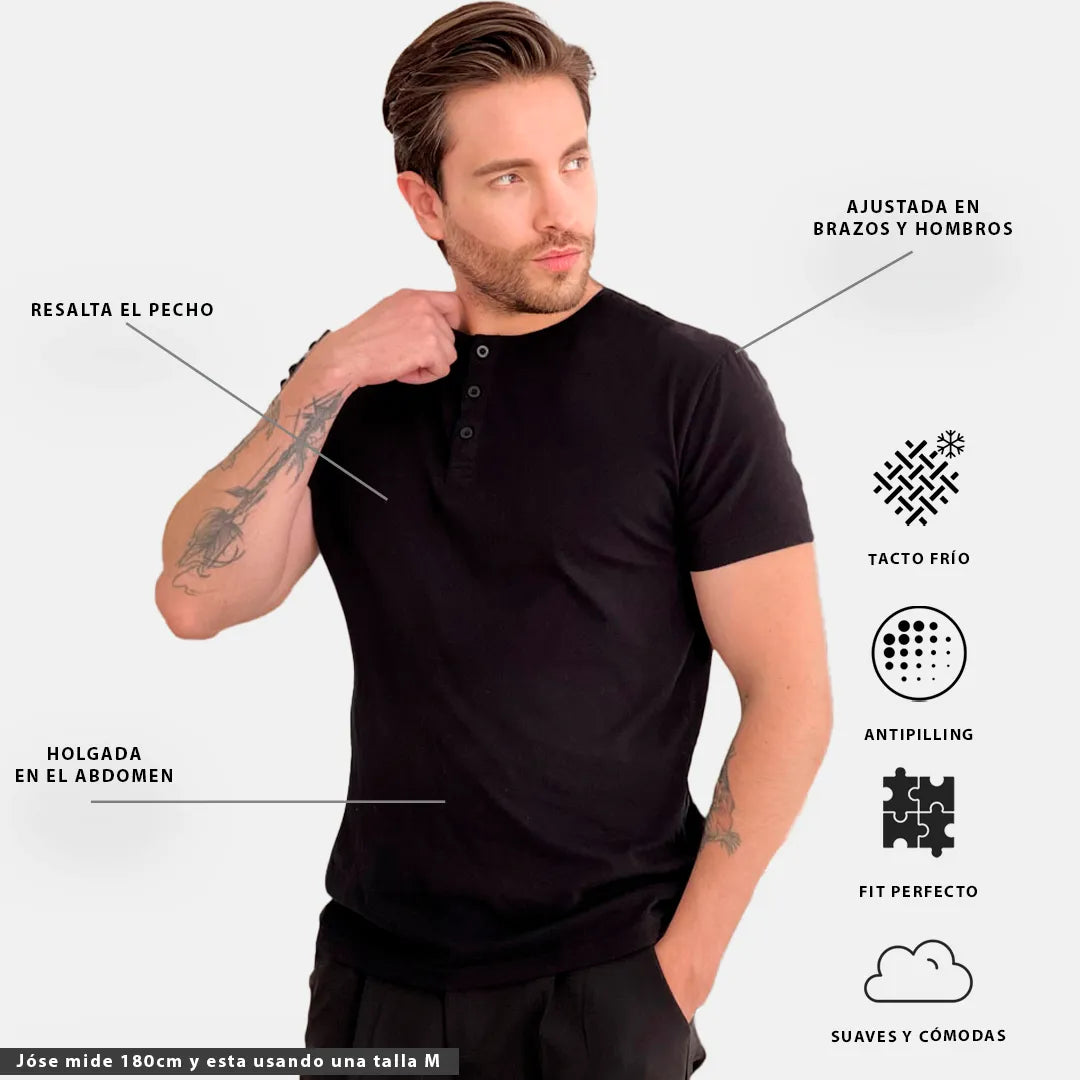 Henley PRO Tee - Black